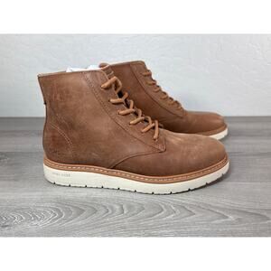 TOMS Navi TRVL Lite Men's Ranger Boots Water Resistant Leather Boots Size 7- EUC